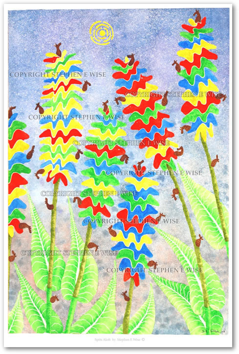 Buy Art Prints from leading Contemporary Artist Stephen E Wise - Artwork Title : Spits aloft
