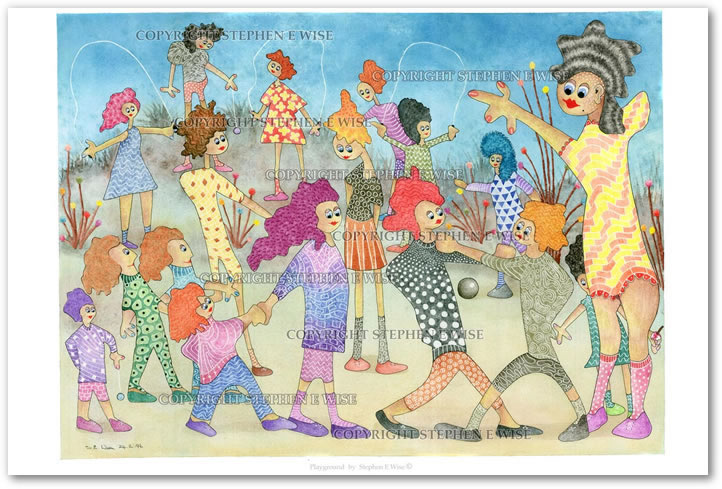 Buy Original Art Works from leading Contemporary Artist Stephen E Wise - Artwork Title : Playground